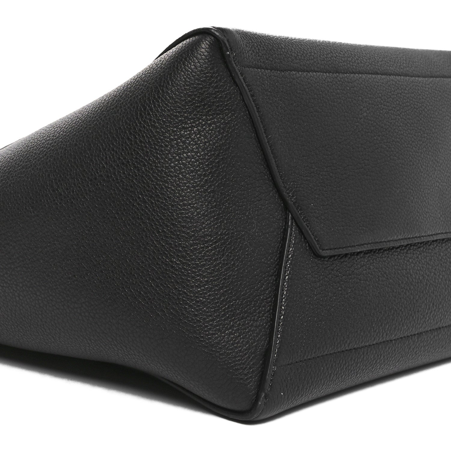 Celine Soft Grained Calfskin Sangle Bucket Bag Black 8 of 9