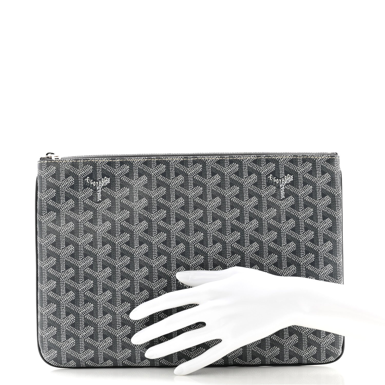 Goyard Goyardine Senat Pochette MM Grey 2 of 8
