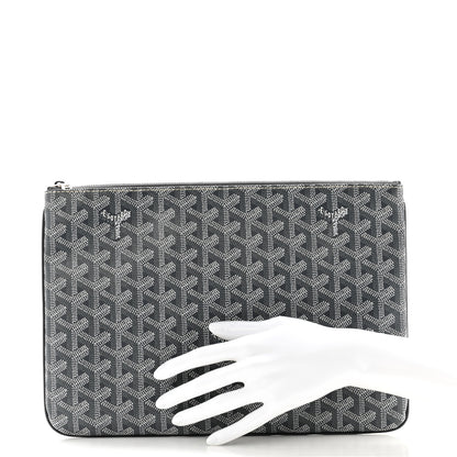 Goyard Goyardine Senat Pochette MM Grey 2 of 8