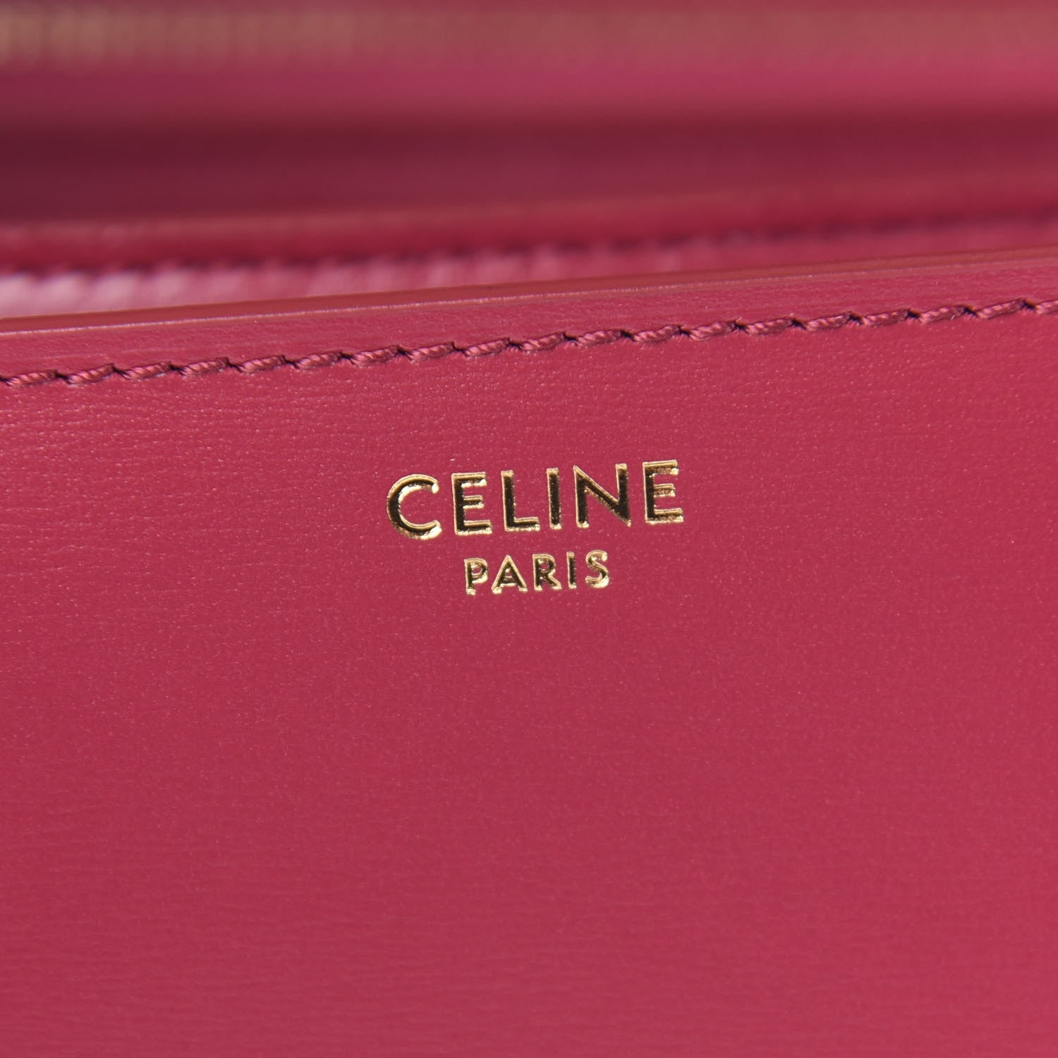 Celine Box Calfskin Medium Classic Box Flap Bag Raspberry 6 of 9