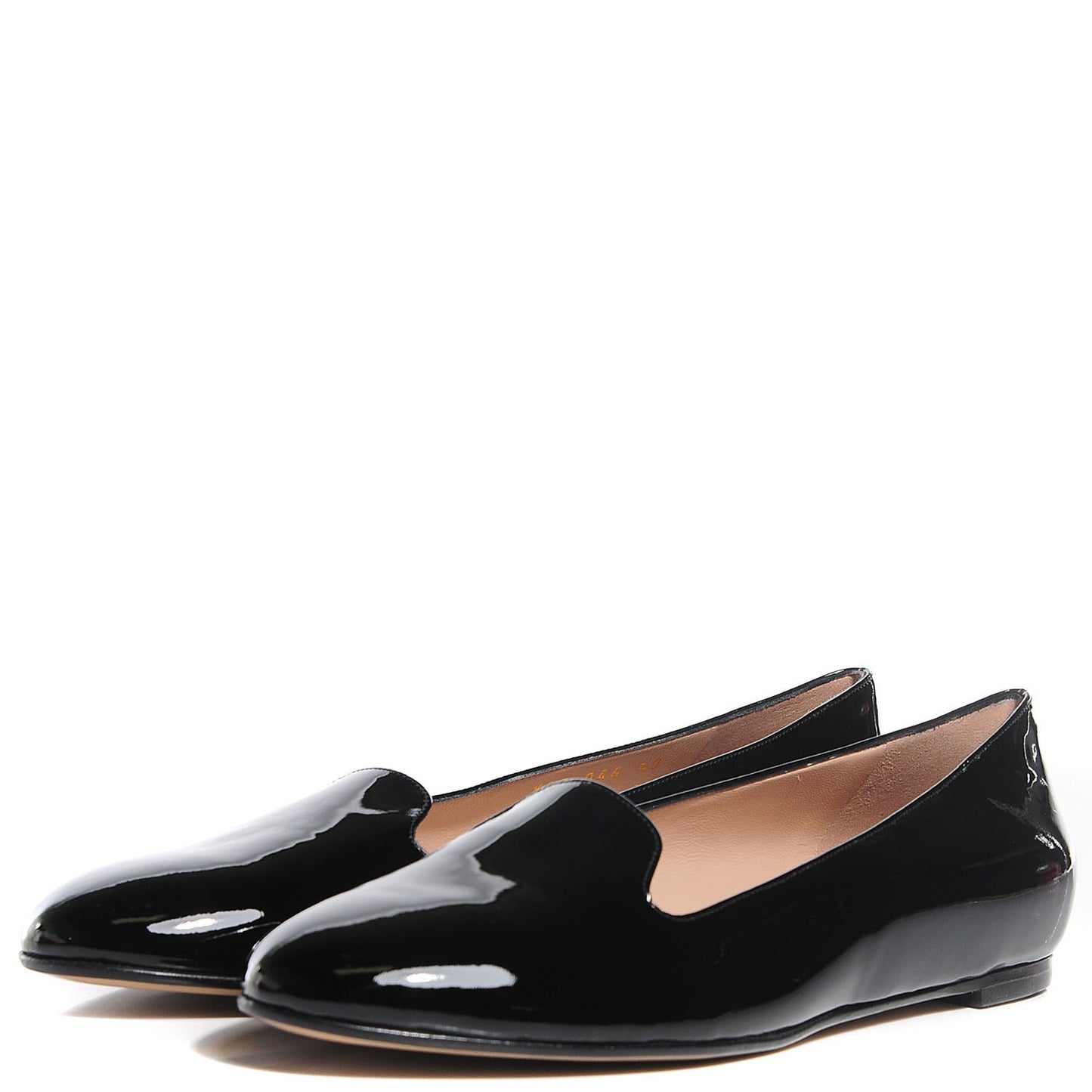 Patent Loafer Flats 40 Black