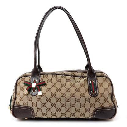 Gucci Monogram Small Princy Satchel Dark Brown 1 of 10