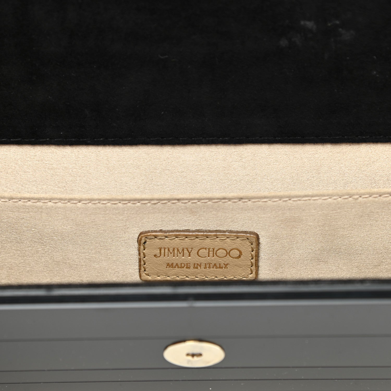 Jimmy Choo Acrylic Glitter Sweetie Clutch Black Gold 5 of 9