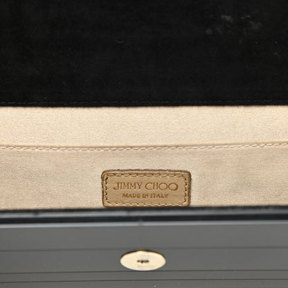 Jimmy Choo Acrylic Glitter Sweetie Clutch Black Gold 5 of 9