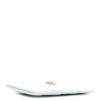 Chanel Caviar Quilted Card Holder Light Blue 4 of 9