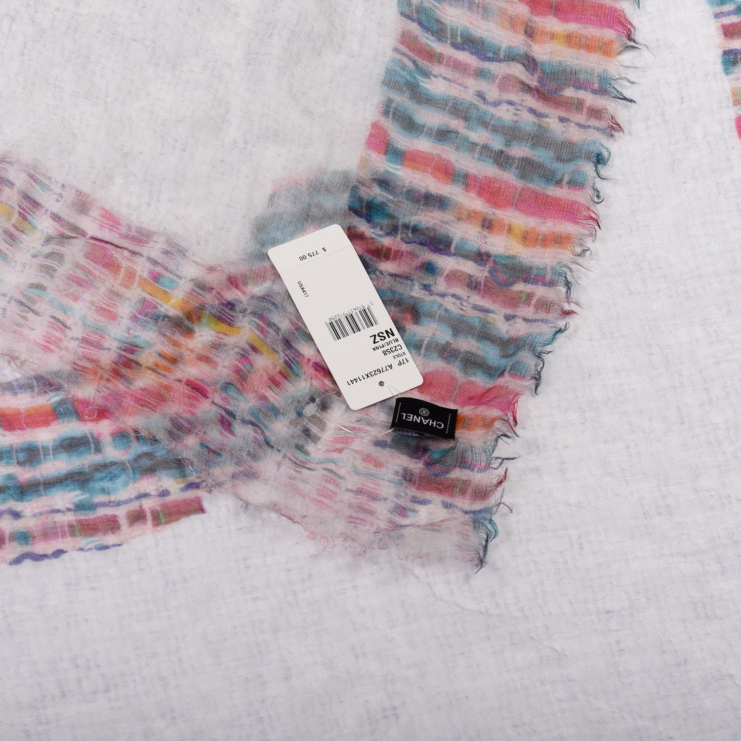 Chanel Cashmere Silk CC Stole Multicolor 3 of 3