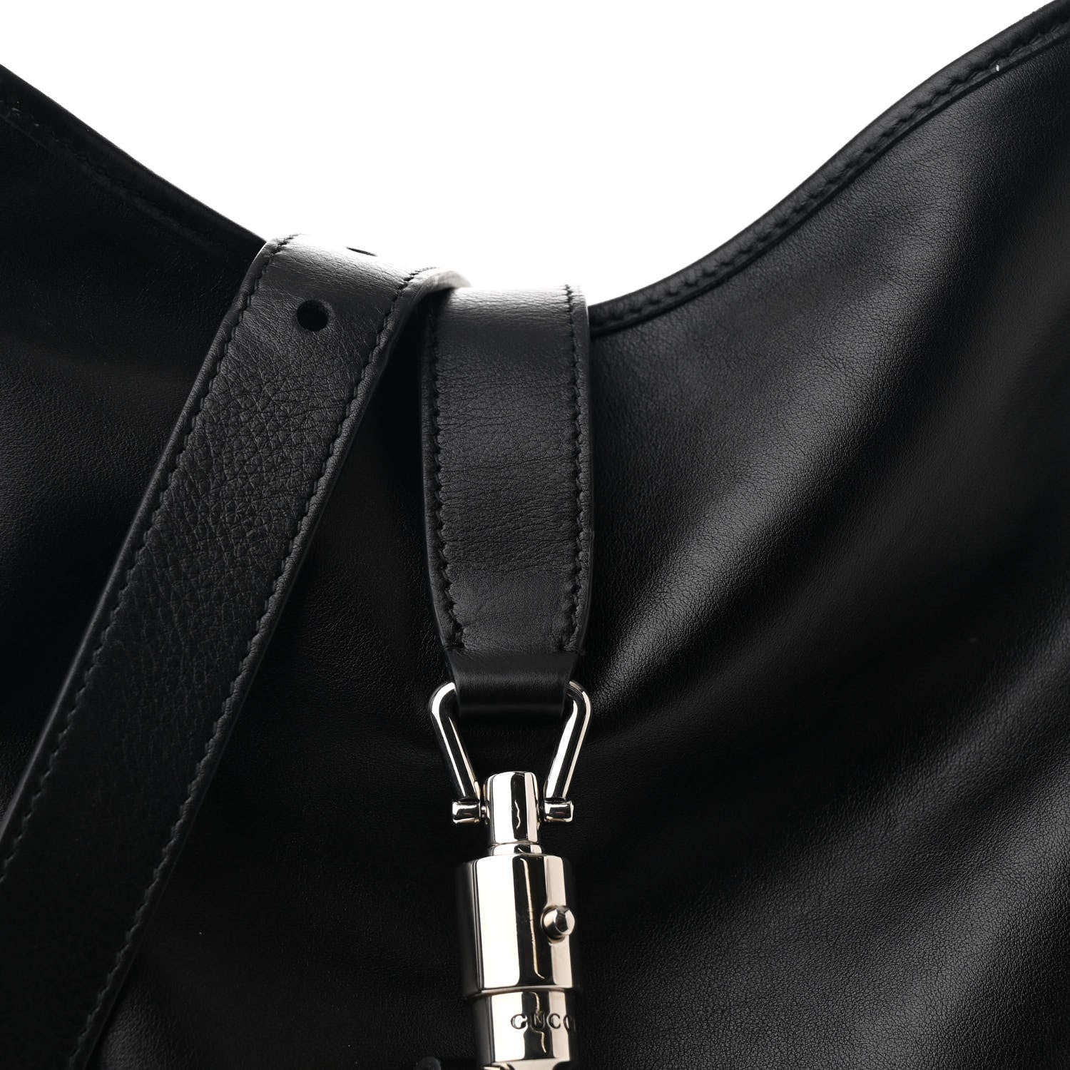 Gucci Calfskin Large Jackie 1961 Shoulder Bag Black 8 of 11