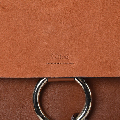 Chloe Suede Calfskin Medium Faye Shoulder Bag Tobacco 7 of 9