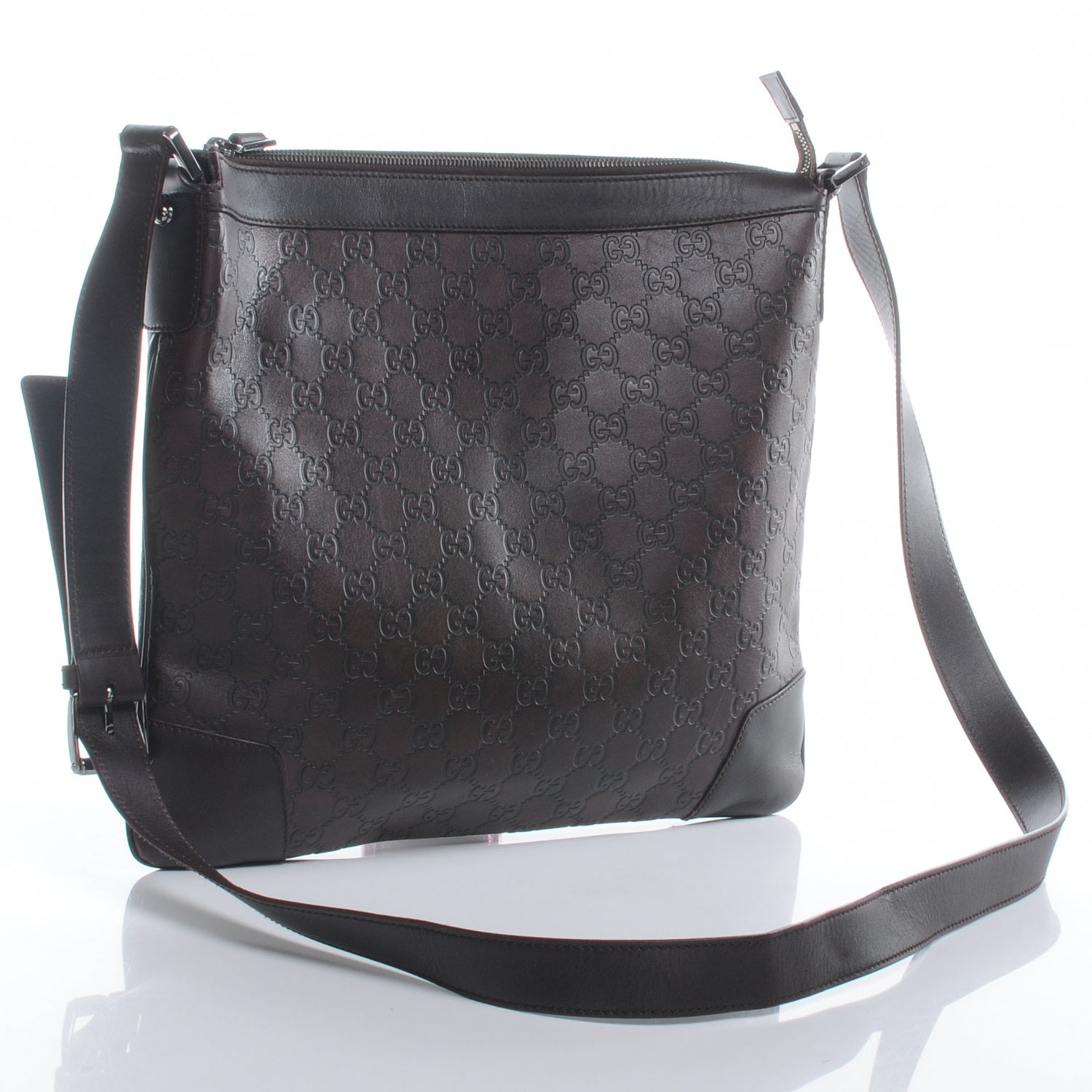 Gucci Guccissima GG Messenger Bag Chocolate 3 of 7