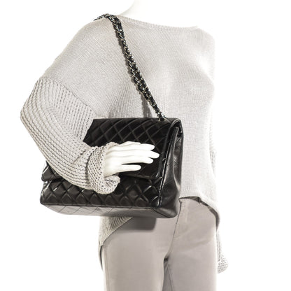 Chanel Lambskin Quilted Maxi Single Flap Black 2 of 8