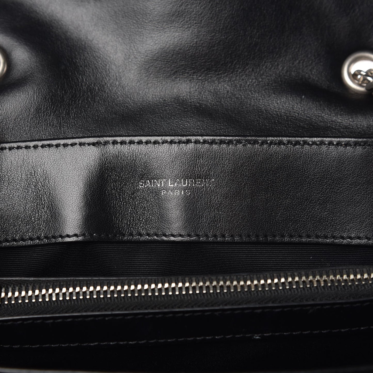 Calfskin Y Quilted Monogram Small Loulou Chain Satchel Black