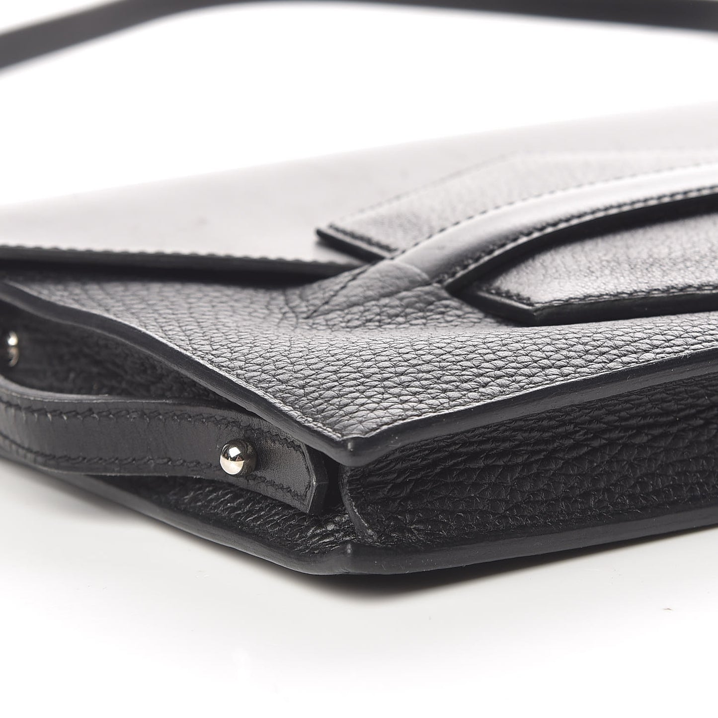 Box Taurillon Clemence Faco Clutch Black