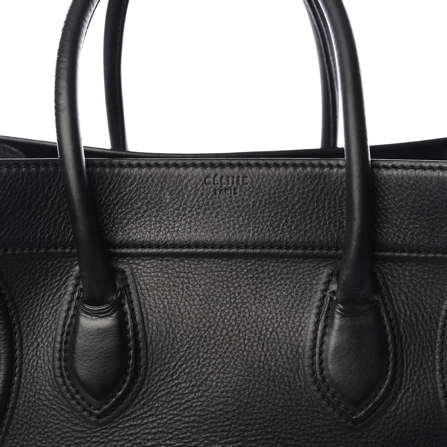 Celine Supple Calfskin Medium Phantom Luggage Black 10 of 12