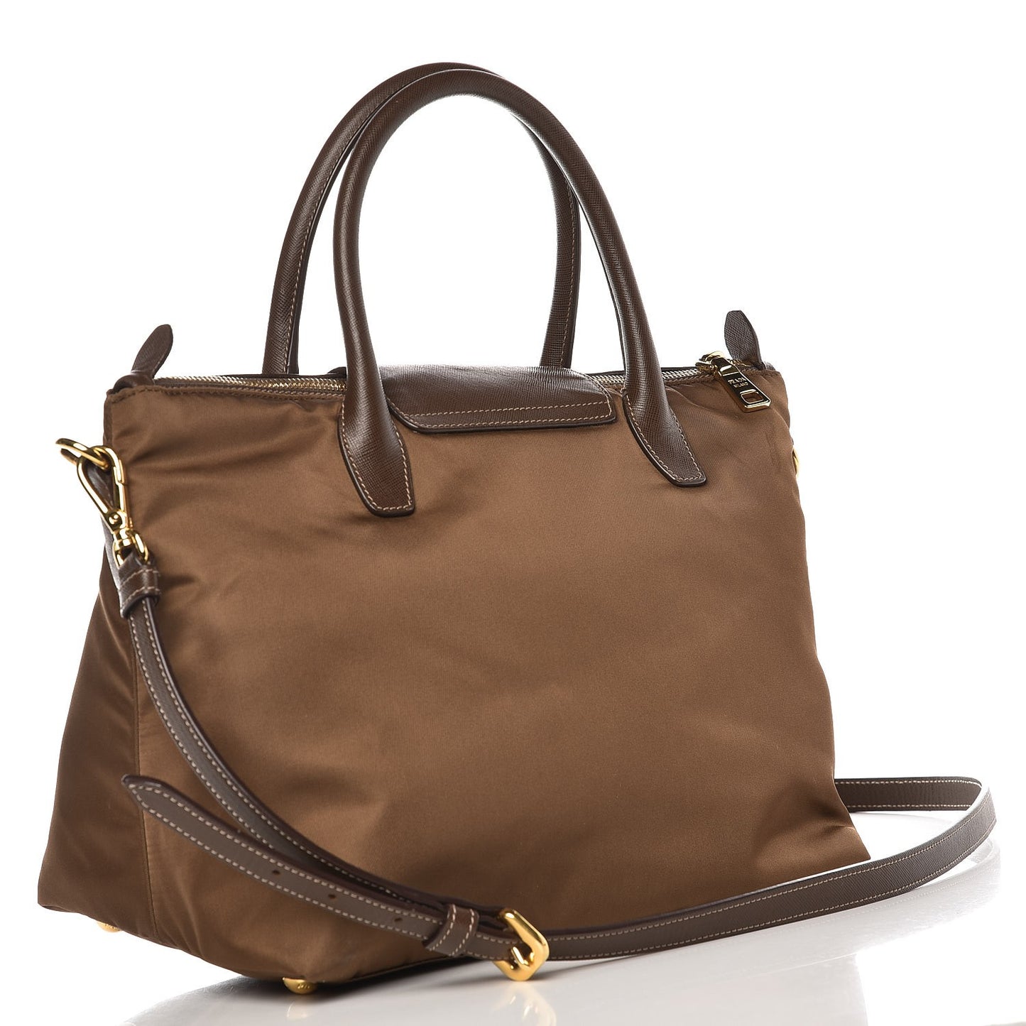 Saffiano Tessuto Nylon Tote Corinto