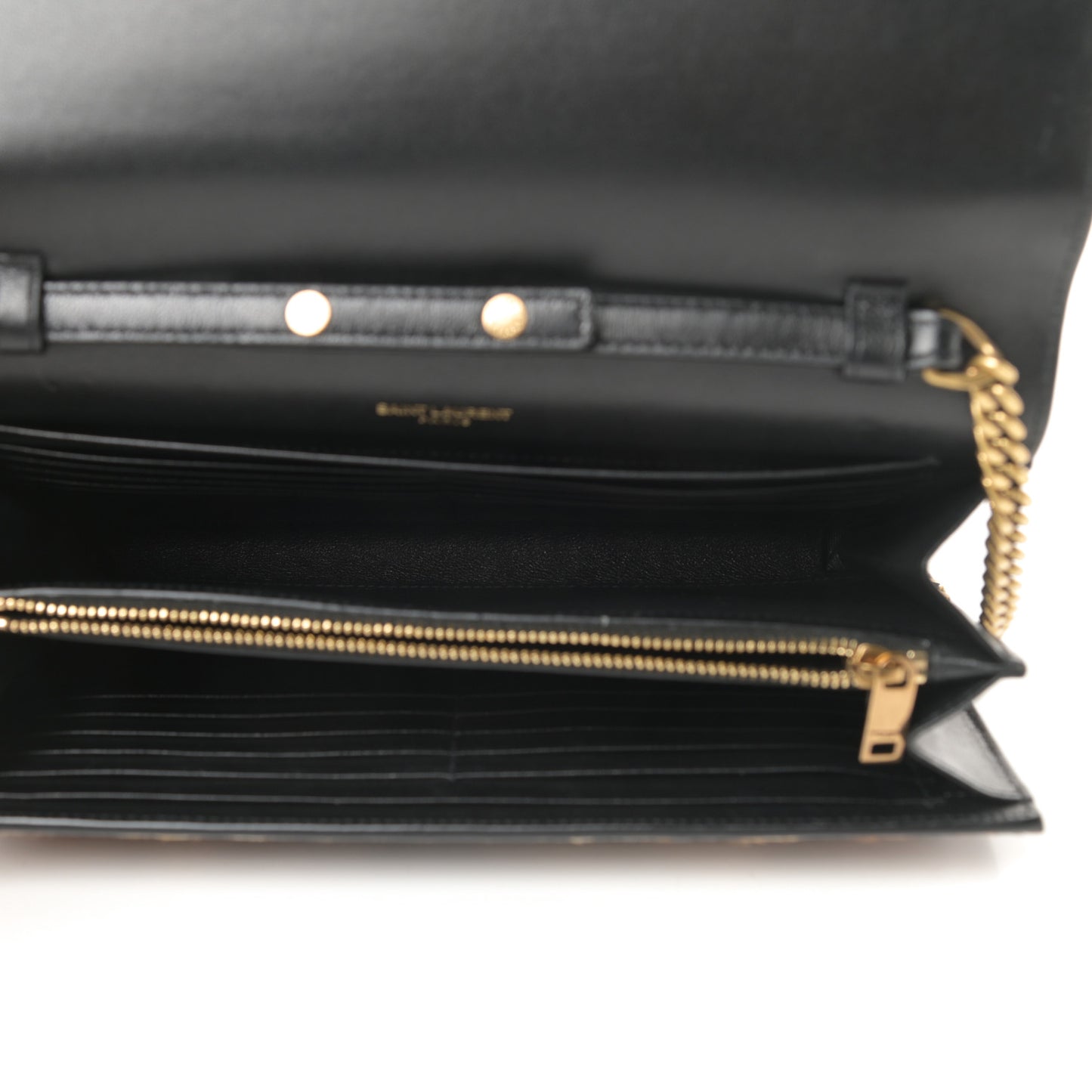 Calf Hair Monogram Chain Wallet Leopard