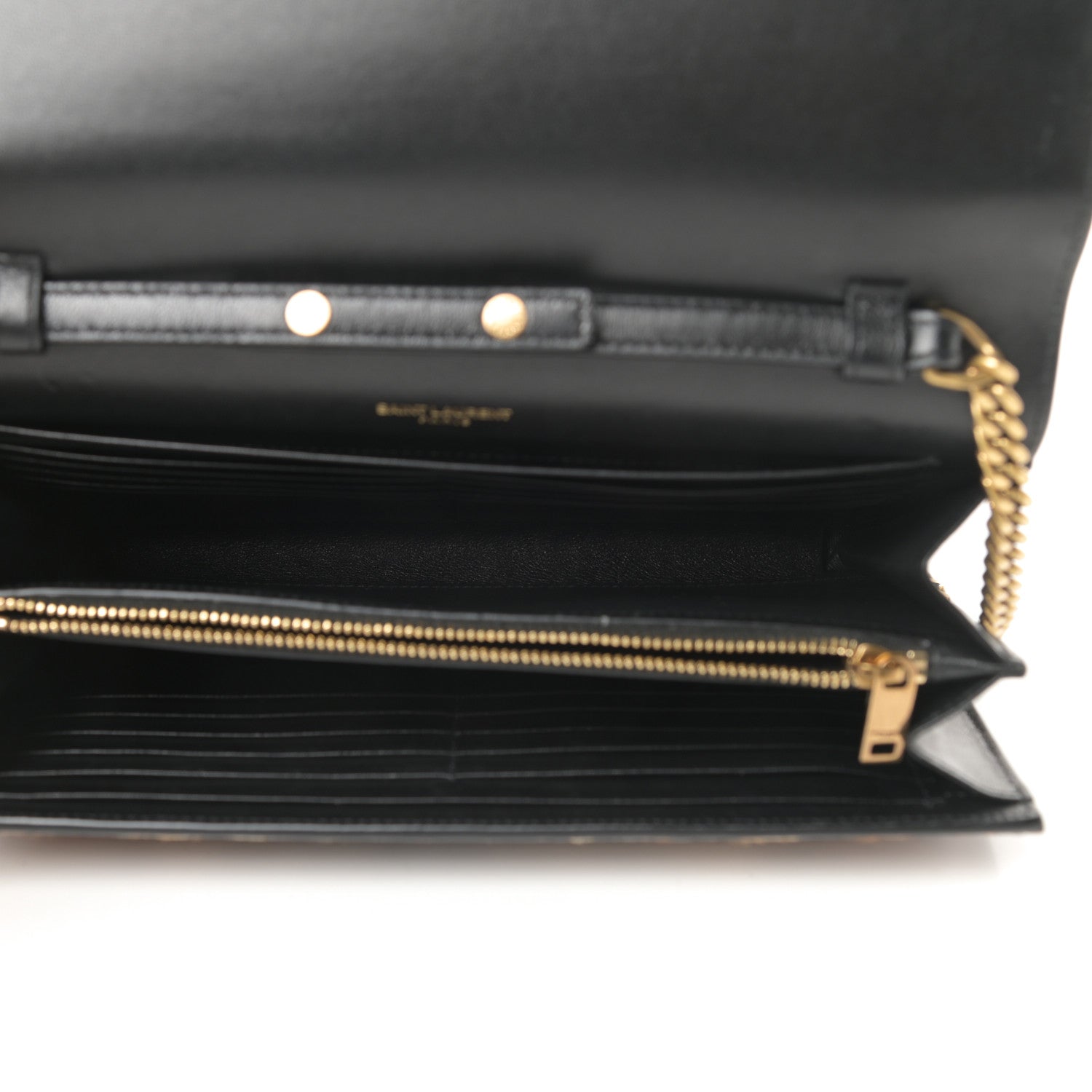 Saint Laurent Calf Hair Monogram Chain Wallet Leopard 5 of 13
