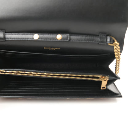 Saint Laurent Calf Hair Monogram Chain Wallet Leopard 5 of 13