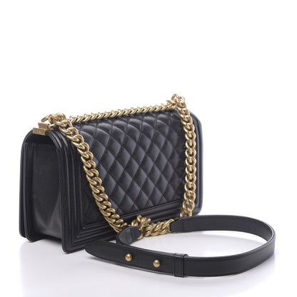Chanel Caviar Quilted Medium Boy Flap Black 3 of 13
