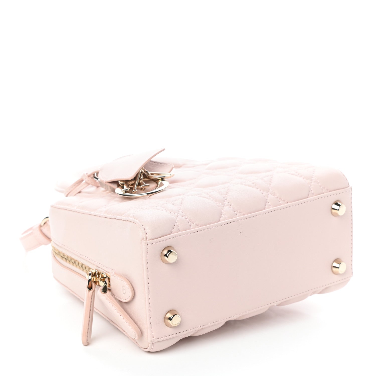 Christian Dior Lambskin Cannage Bag Pink 4 of 9