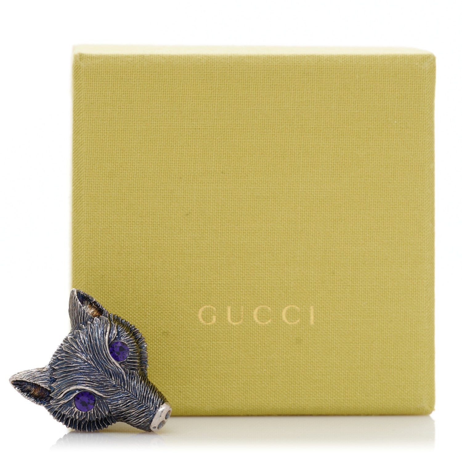 Gucci Crystal Fox Ring 6 Aged Silver 6 of 6
