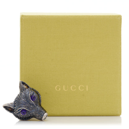 Gucci Crystal Fox Ring 6 Aged Silver 6 of 6