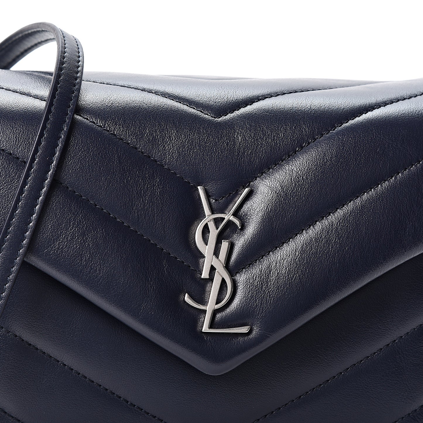 Calfskin Y Quilted Monogram Toy Loulou Chain Satchel Medium Blue