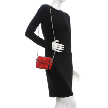 Alexander McQueen Patent Quilted Nano Box Shoulder Bag Red 2 of 7