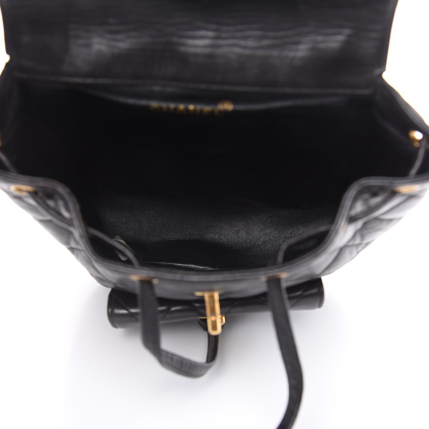 Lambskin Quilted CC Chain Backpack Black