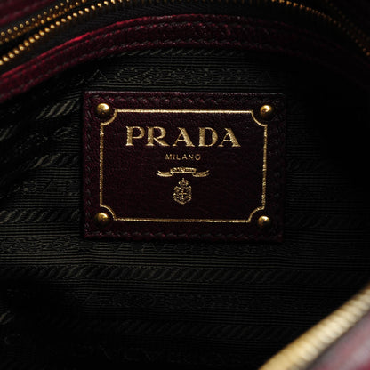 Prada Cervo Deerskin Bauletto Amaranto 7 of 9