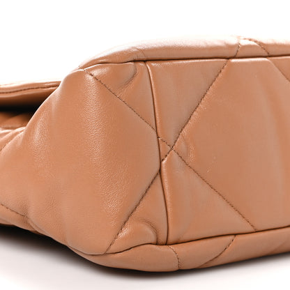 Chanel Lambskin Quilted Large Chanel 19 Flap Brown 9 of 11