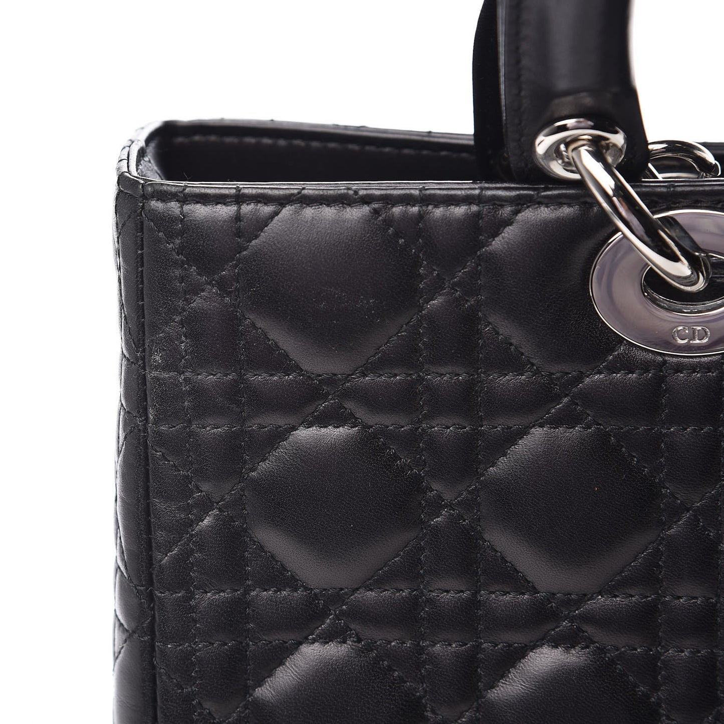 Lambskin Cannage Large Lady Dior Black