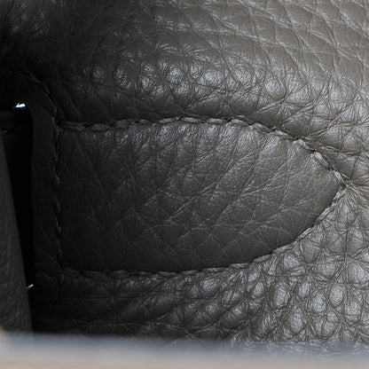 Hermes Togo Horseshoe Tri Color Kelly Retourne 40 Etain Gris Tourterelle Graphite 26 of 41