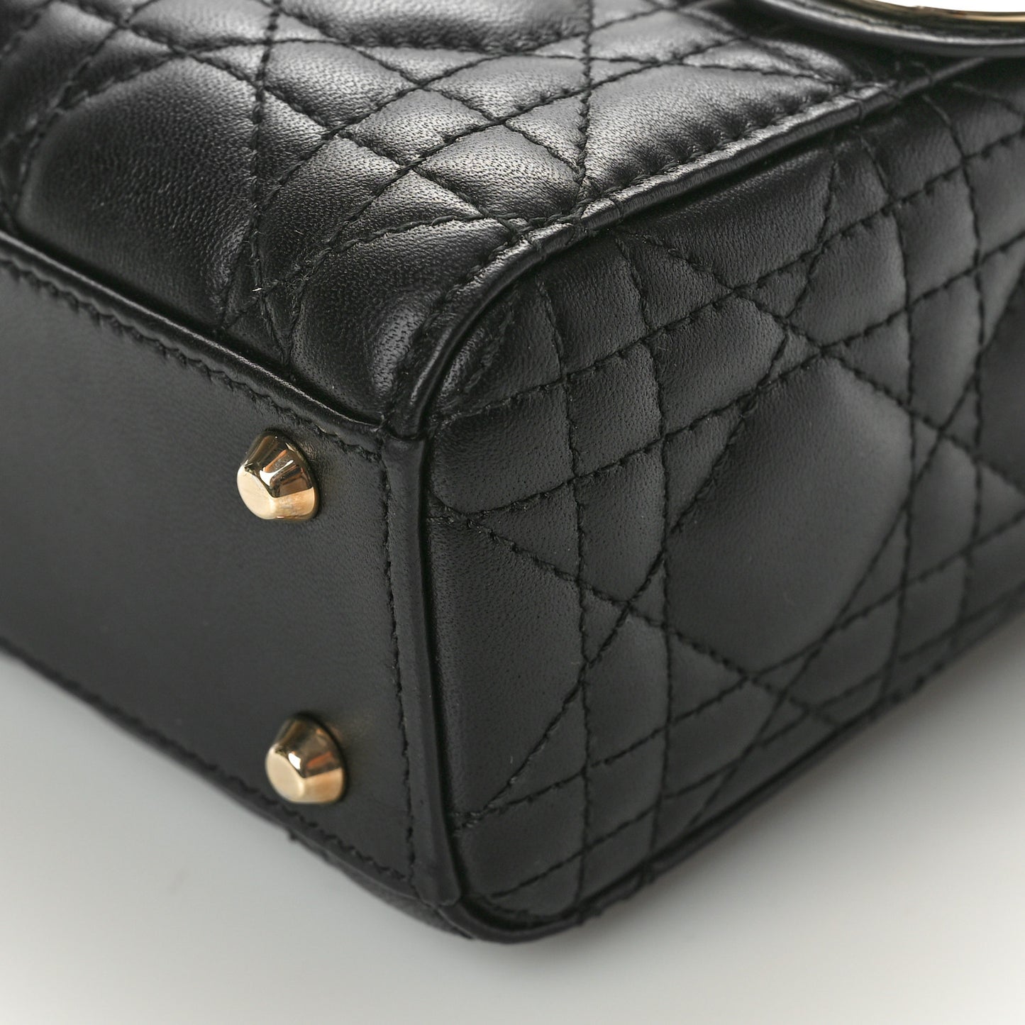 Lambskin Cannage Mini Lady Dior Black
