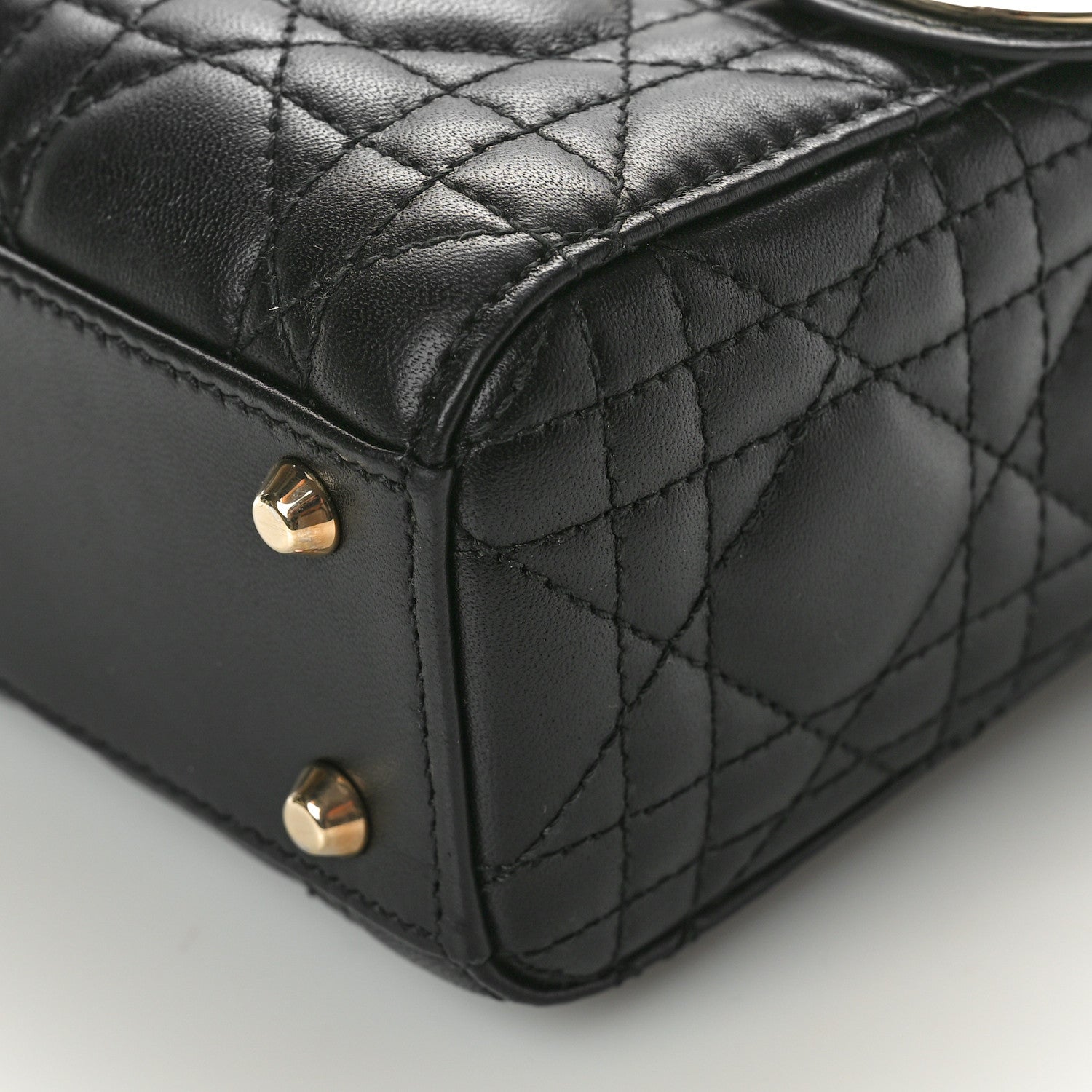 Christian Dior Lambskin Cannage Mini Lady Dior Black 10 of 10