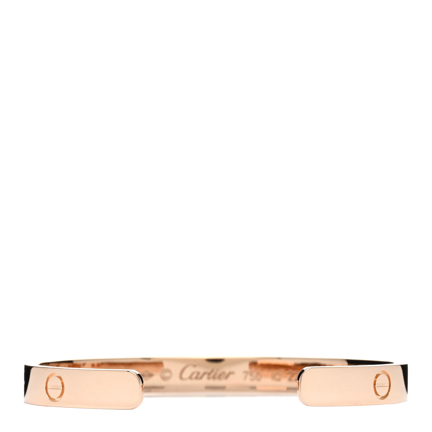 Cartier 18K Pink Gold LOVE Cuff Bracelet 17 2 of 3