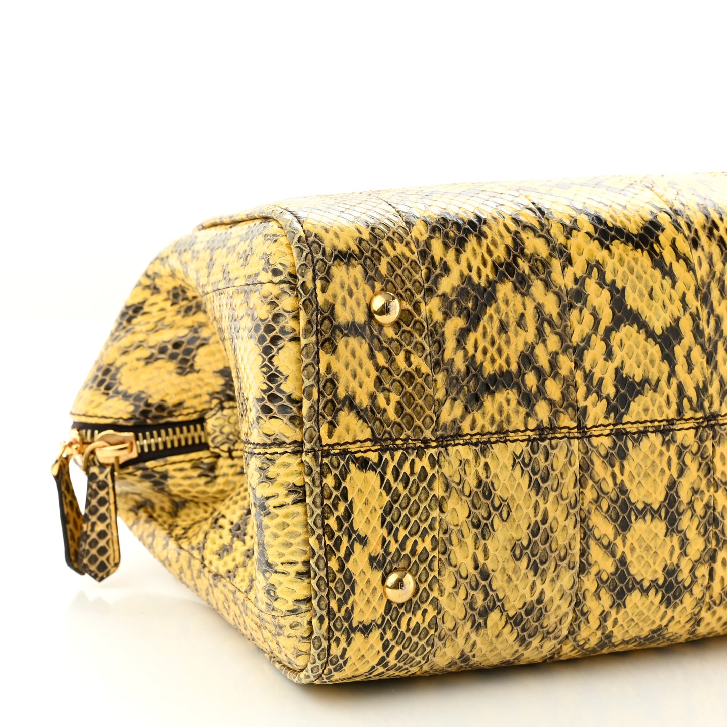 Snakeskin Small Chameleon Tote Yellow