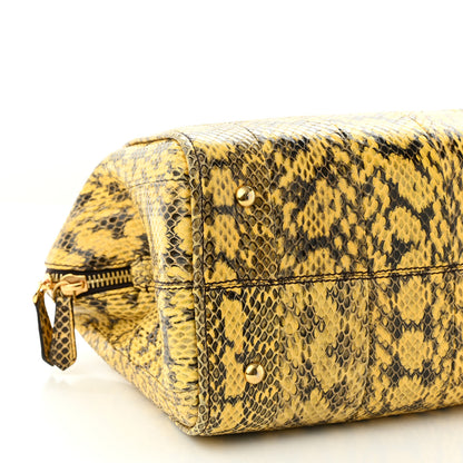 Fendi Snakeskin Small Chameleon Tote Yellow 9 of 10