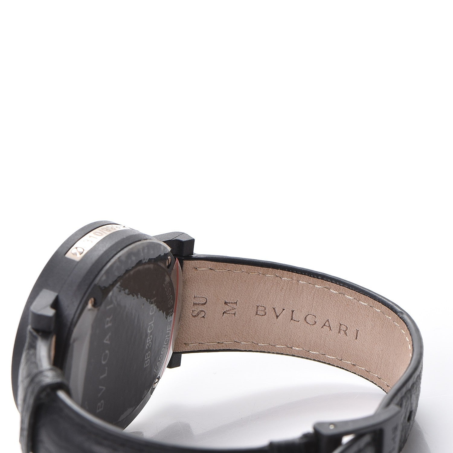 Bulgari Carbon Calfskin 38mm Marbella Quartz Watch Black 6 of 8