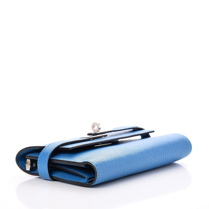 Hermes Chevre Mysore Medium Kelly Wallet Bleu Zanzibar 4 of 9