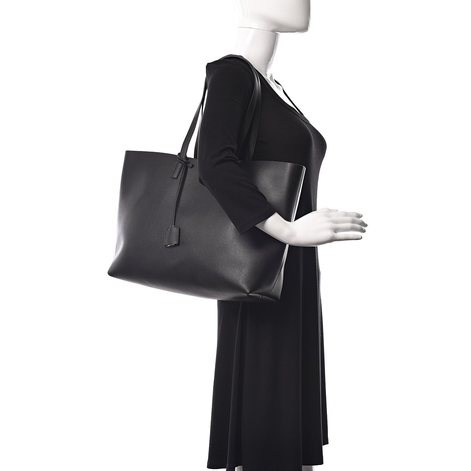 Saint Laurent Calfskin Large Shopping Tote Black 2 of 11