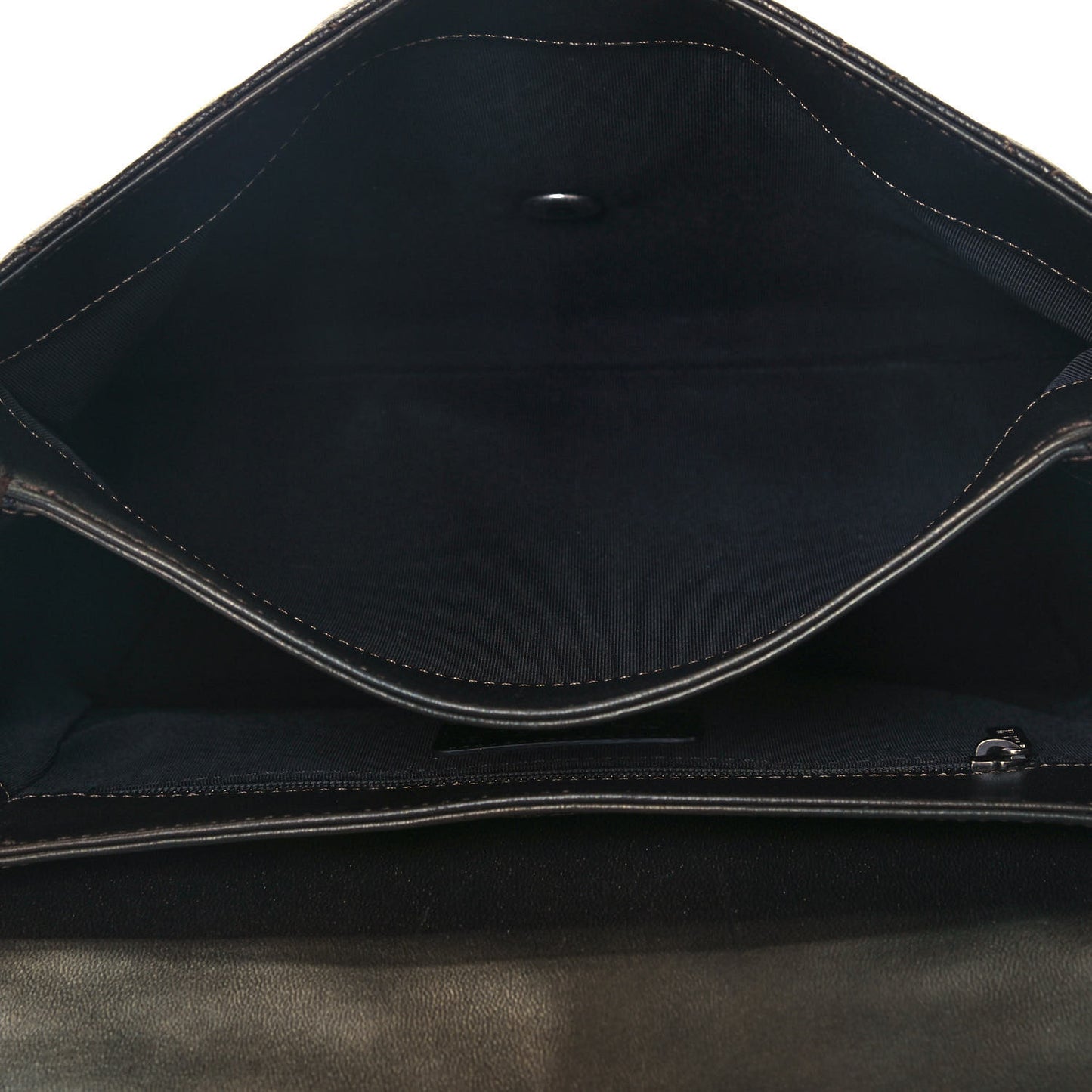 Metallic Goatskin Quilted Medium Rock In Rome Flap Charcoal