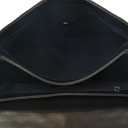 Chanel Metallic Goatskin Quilted Medium Rock In Rome Flap Charcoal 4 of 14