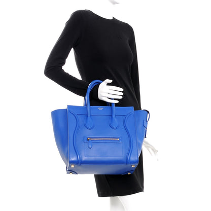 Celine Smooth Calfskin Mini Luggage Royal Blue 2 of 7