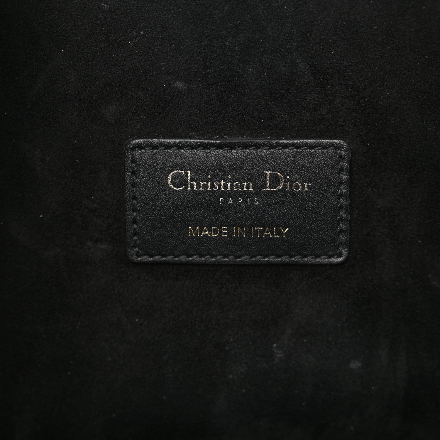 Christian Dior Calfskin CD Embossed Large C'est Chain Bucket Bag Black 6 of 14