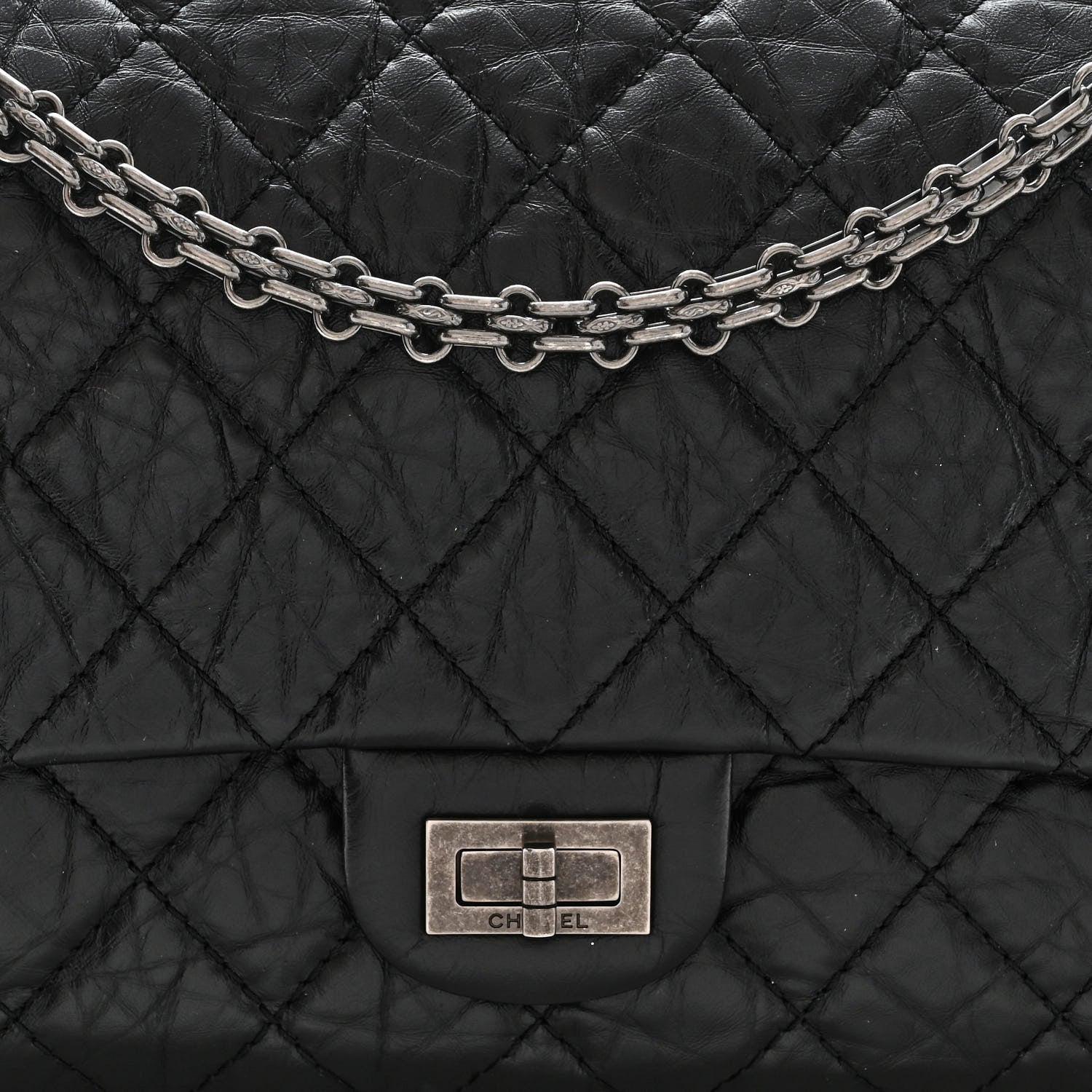 Chanel Aged Calfskin Quilted 2.55 Reissue 226 Flap Black 8 of 10