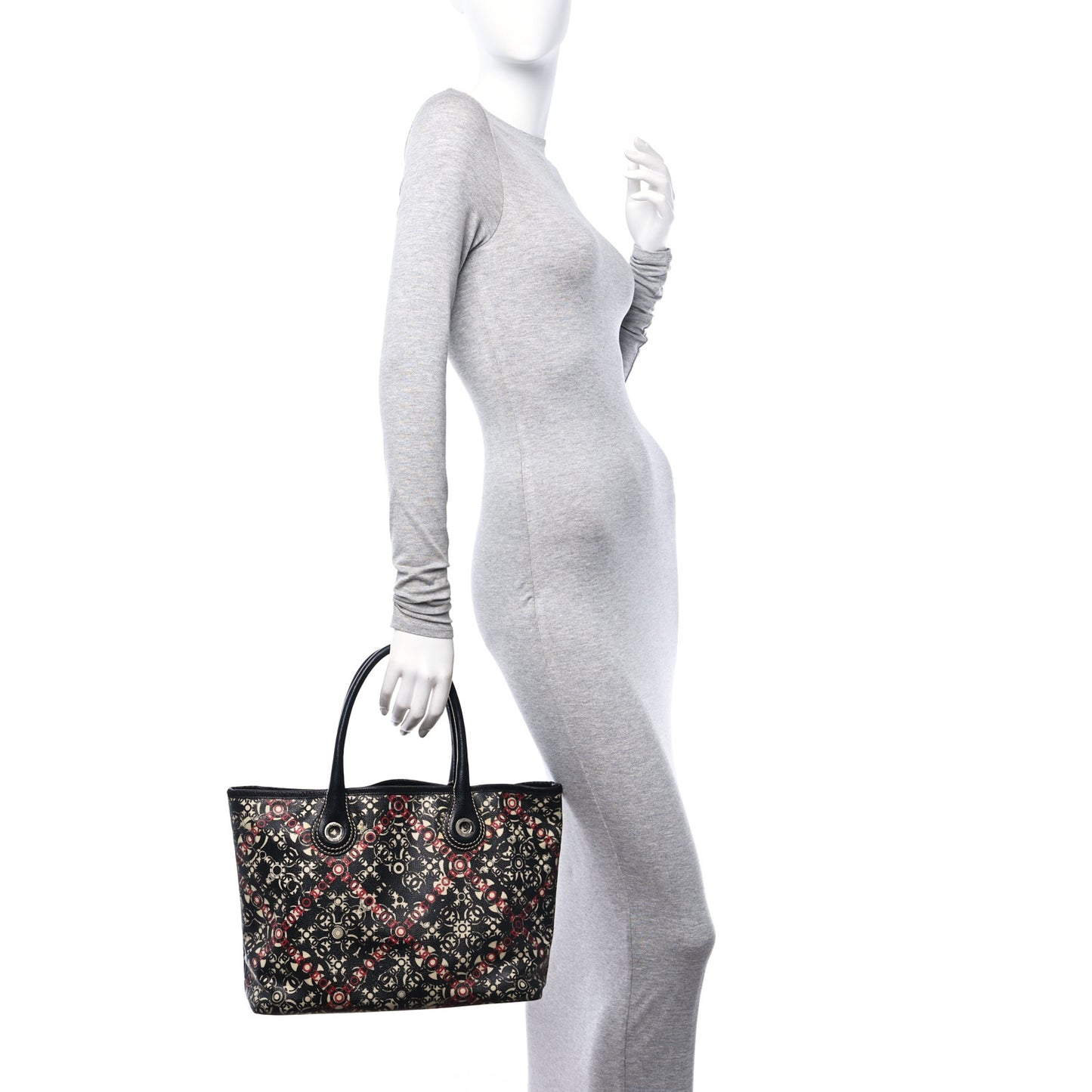 Coated Canvas Coco Small Tote Black