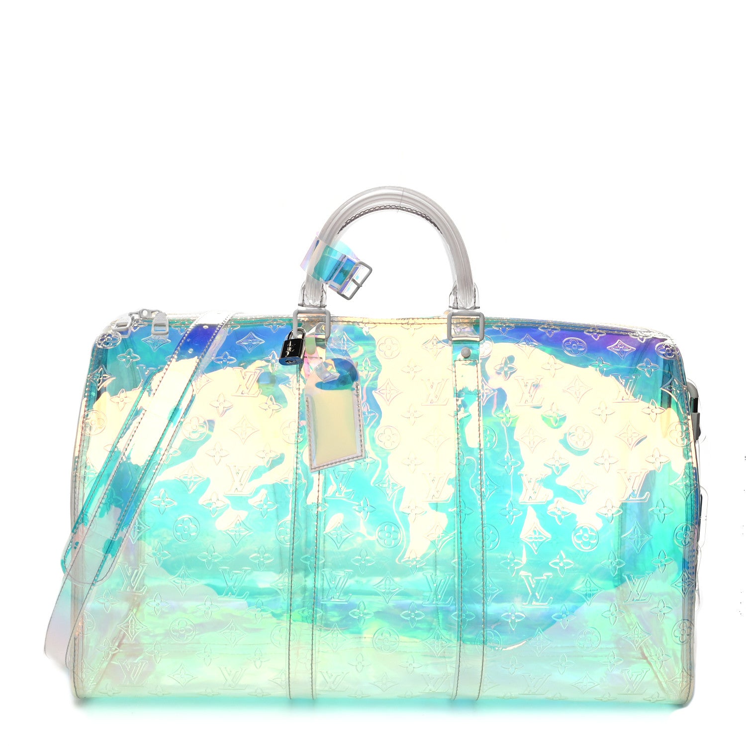 Louis Vuitton PVC Monogram Keepall Bandouliere 50 Iridescent Prism 1 of 11