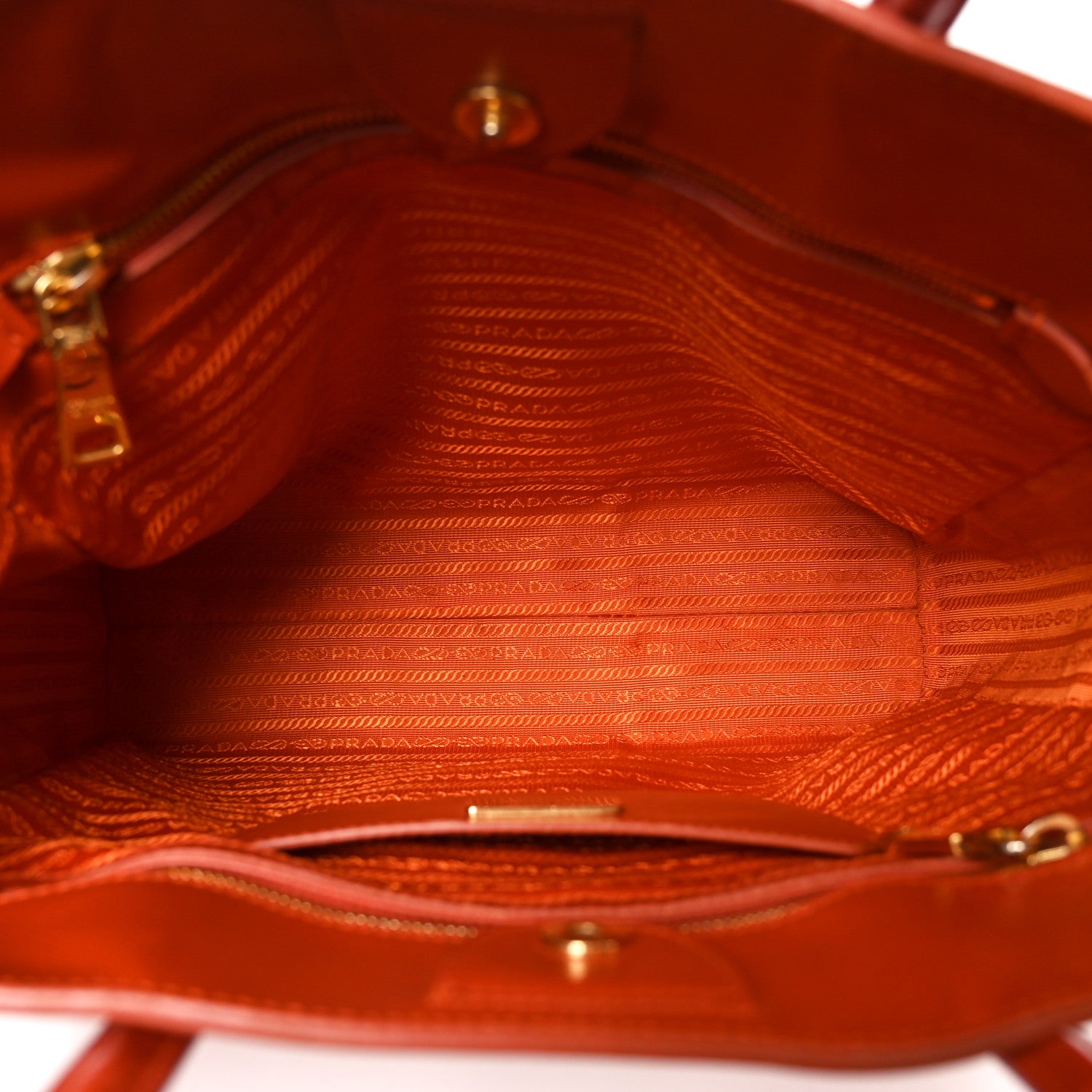 Prada Saffiano Vernice Shopping Tote Arancio 5 of 9