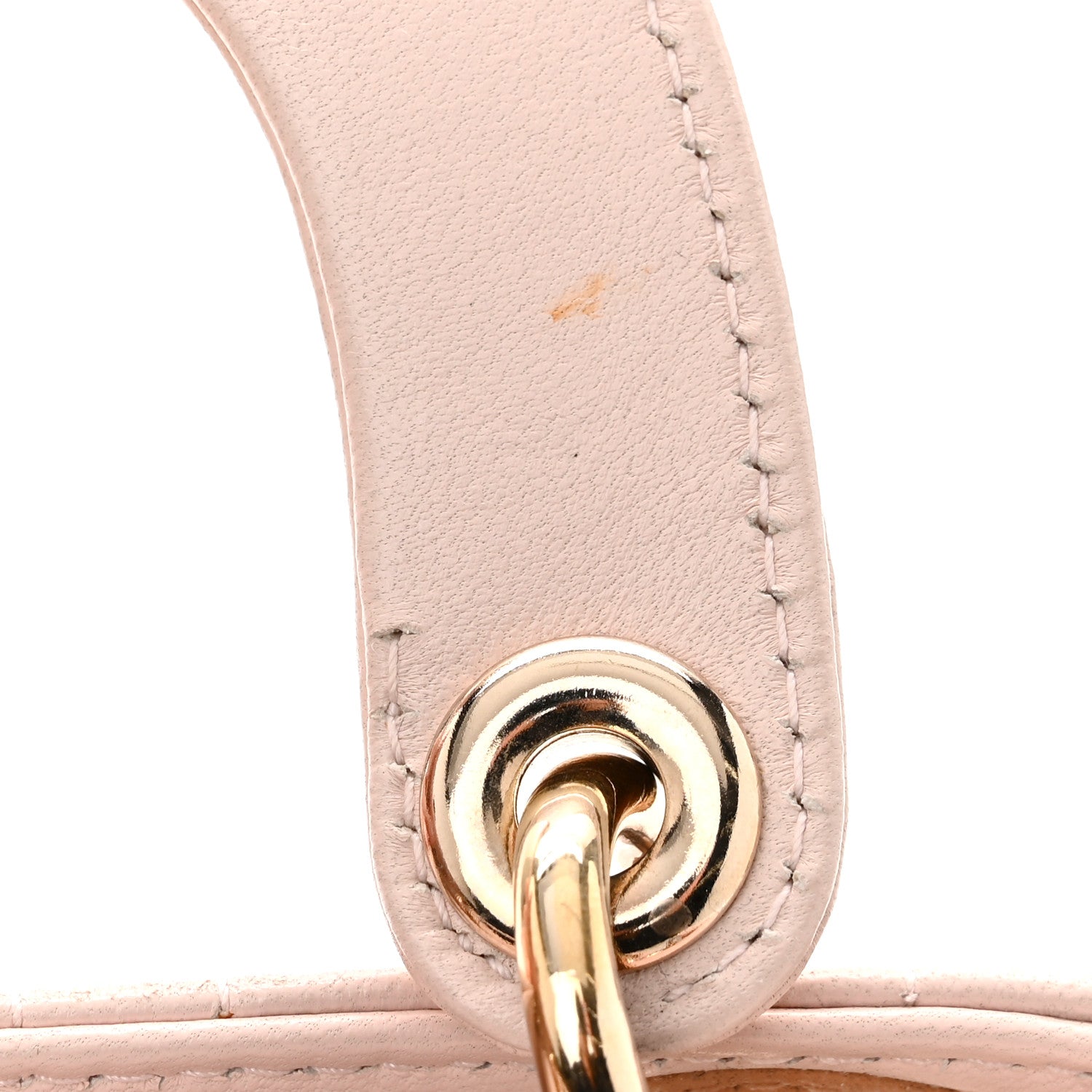 Christian Dior Lambskin Cannage Mini Lady Dior Rose Poudre 11 of 13
