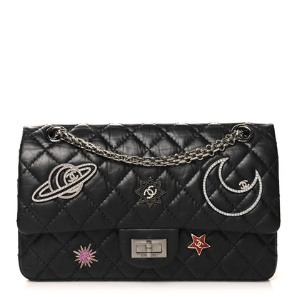 Chanel Aged Calfskin Space Charms 2.55 Reissue 225 Flap Black 1 of 10